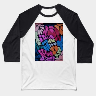 Stained Glass 3 Mosaic Art-Neographic Art,Relaxing Art,Meditative Art Baseball T-Shirt